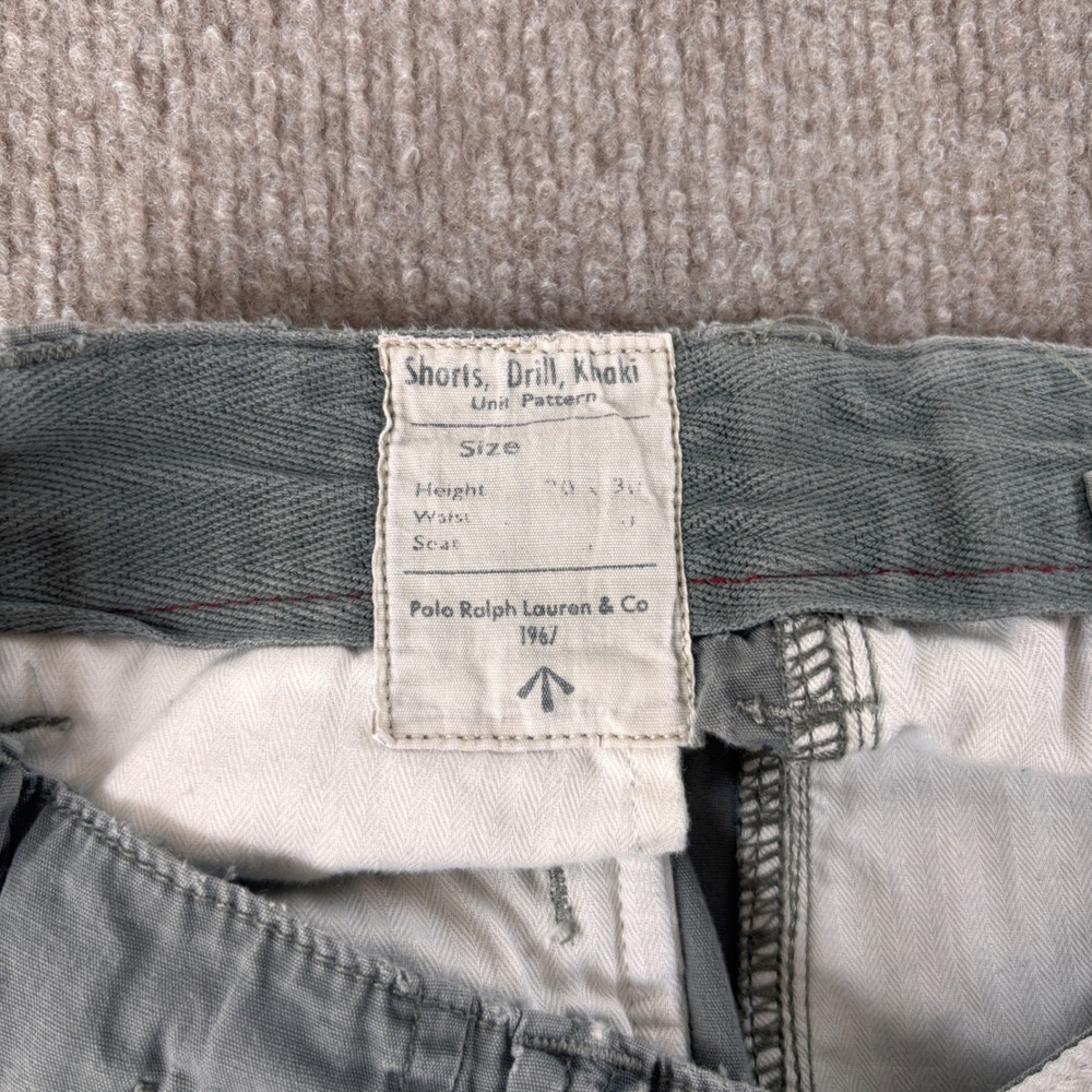 Polo Ralph Lauren Drill Khaki Gray Cargo Shorts Men's Size 31 EUC - Picture 6 of 8
